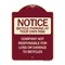 Signmission Bicycle Parking at Your Own Risk Company Not Responsible for Loss or Damage to Bicycle, BU-1824 A-DES-BU-1824-24323 - alternate 1